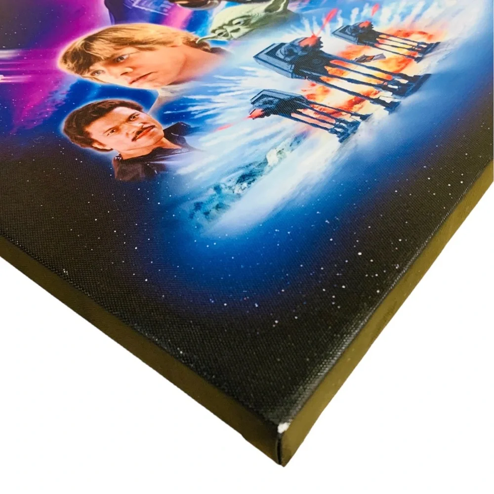 Star Wars Empire Strikes Back 19in X 15in Black Blue Purple Canvas Wall Art